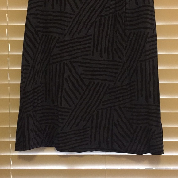 LOFT Blue/Black Patterned Dress - Picture 4 of 5